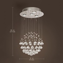 Lampadario di lusso moderno in cristallo 4 luci