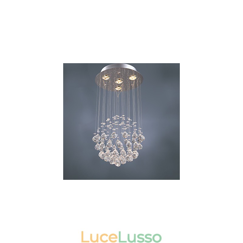 Lampadario di lusso moderno in cristallo 4 luci