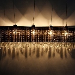 Moderna isola contemporanea cristallo altri lampada a sospensione in metallo