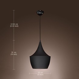 Lampada a sospensione Retro Vintage Tom Dixon Design Nero