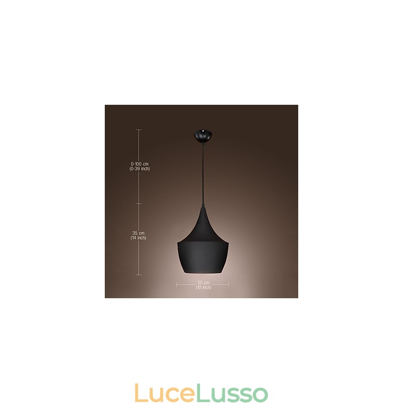 Lampada a sospensione Retro Vintage Tom Dixon Design Nero