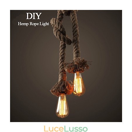 1 luce fai da te arte corda di canapa luce lampadario creativo corda di canapa 1 luce fai da te arte corda di canapa luce lampadario creativo corda di canapa