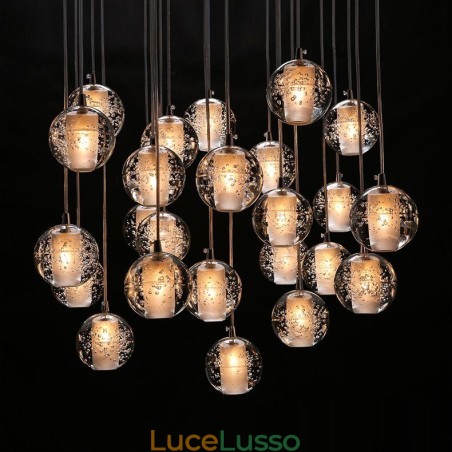 Lampada a sospensione a sfera di cristallo Meteorer Stage di Creative Engineering Lampada a sospensione a sfera di cristallo Meteorer Stage di Creative Engineering