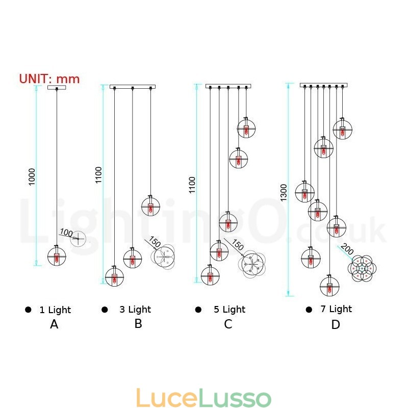 Lampada a sospensione a sfera di cristallo Meteorer Stage di Creative Engineering