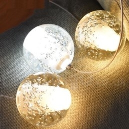 Lampada a sospensione a sfera di cristallo Meteorer Stage di Creative Engineering