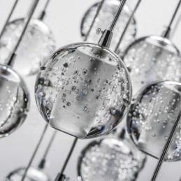 Lampada a sospensione a sfera di cristallo Meteorer Stage di Creative Engineering