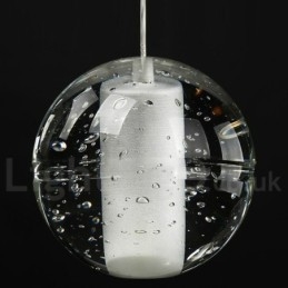 Lampada a sospensione a sfera di cristallo Meteorer Stage di Creative Engineering