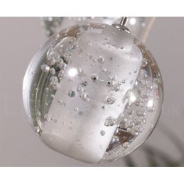 Lampada a sospensione a sfera di cristallo Meteorer Stage di Creative Engineering