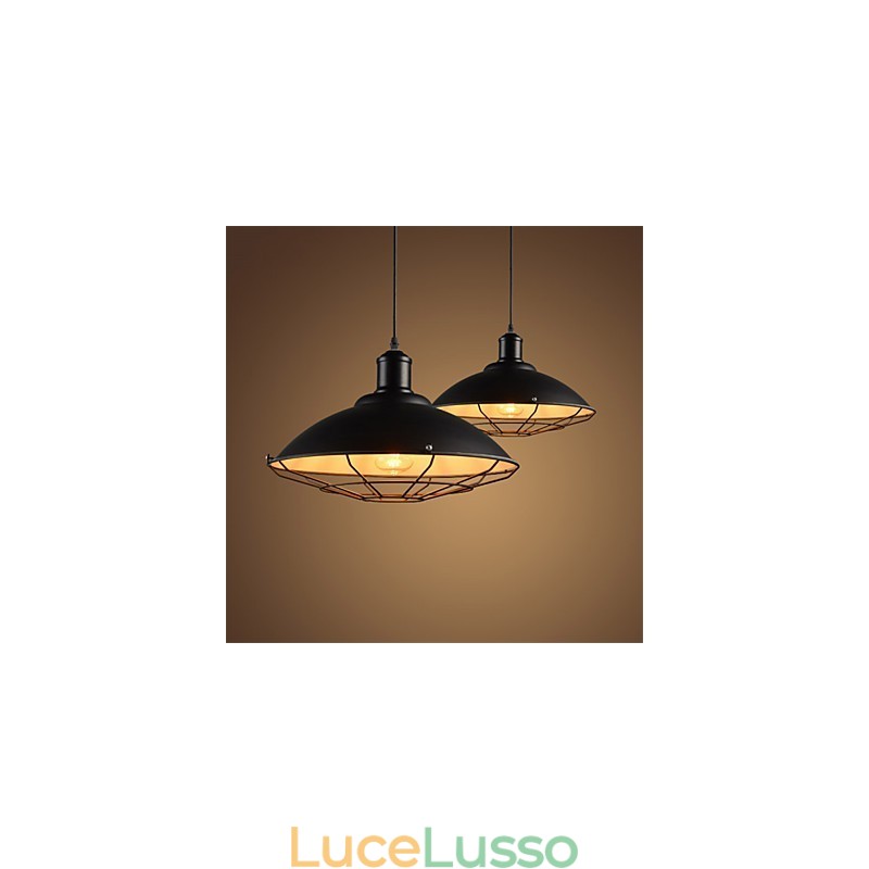 Lampadario a sospensione industriale retrò