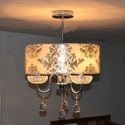 Lampadario moderno contemporaneo in cristallo elettroplaccato