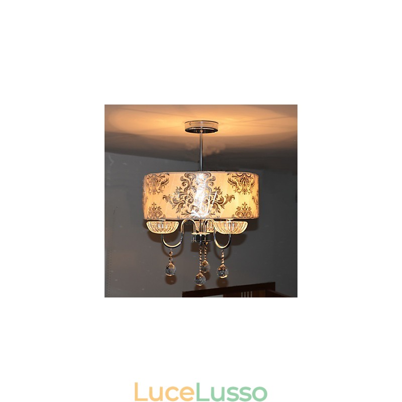 Lampadario moderno contemporaneo in cristallo elettroplaccato