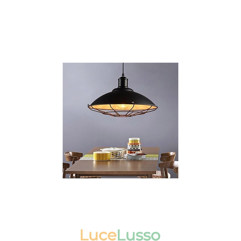 Lampadario a sospensione industriale retrò