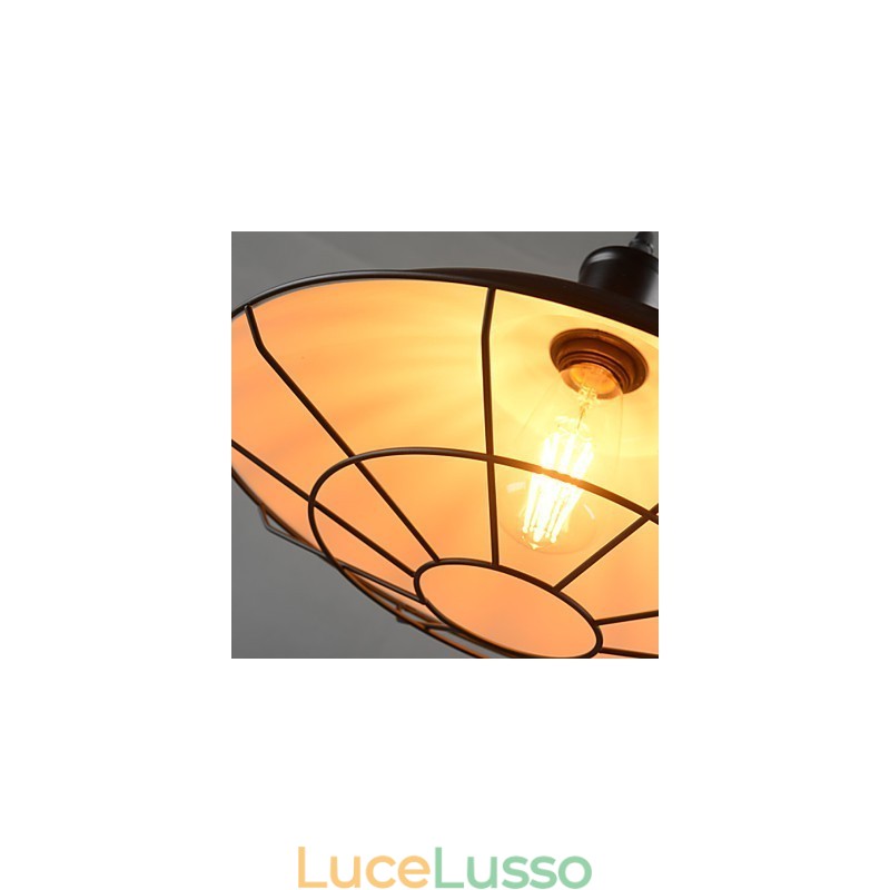 Lampadario a sospensione industriale retrò
