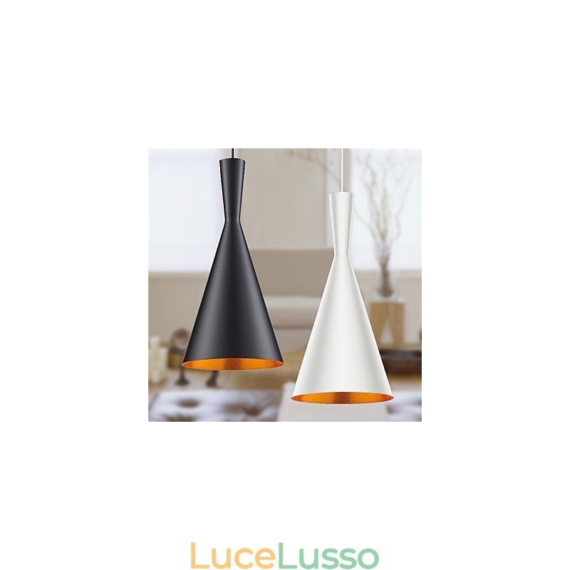Lampada a sospensione retrò vintage Tom Dixon Design nero bianco tipo C lampade a sospensione da caffè
