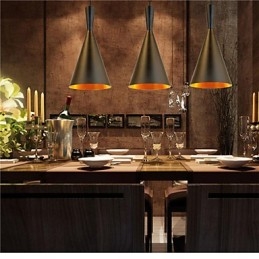 Lampada a sospensione retrò vintage Tom Dixon Design nero bianco tipo C lampade a sospensione da caffè