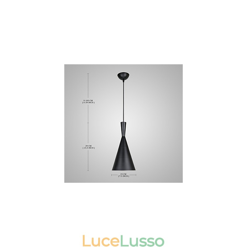 Lampada a sospensione retrò vintage Tom Dixon Design nero bianco tipo C lampade a sospensione da caffè