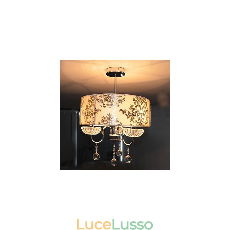 Lampadario moderno contemporaneo in cristallo elettroplaccato
