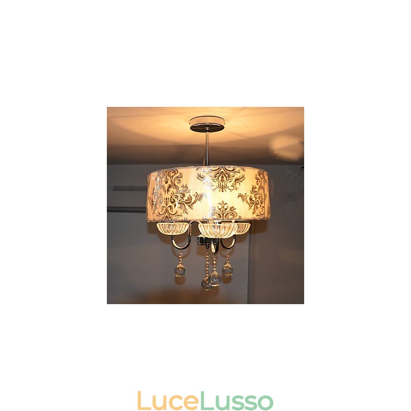 Lampadario moderno contemporaneo in cristallo elettroplaccato