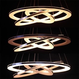 Lampada a sospensione moderna 3 anelli lampada a sospensione in acrilico