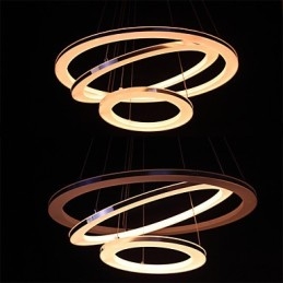 Lampada a sospensione moderna 3 anelli lampada a sospensione in acrilico