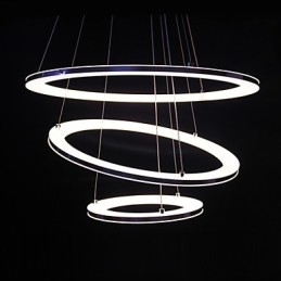 Lampada a sospensione moderna 3 anelli lampada a sospensione in acrilico