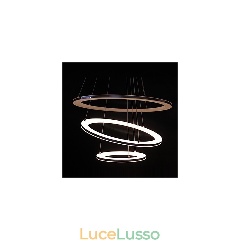 Lampada a sospensione moderna 3 anelli lampada a sospensione in acrilico
