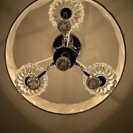 Lampadario moderno contemporaneo in cristallo elettroplaccato
