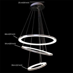 Lampada a sospensione moderna 3 anelli lampada a sospensione in acrilico