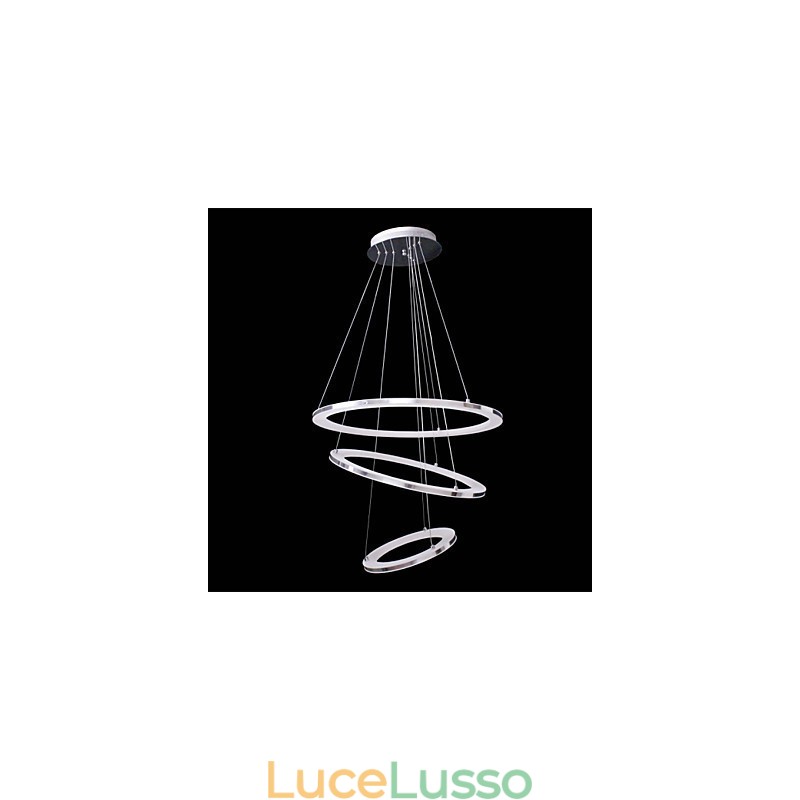 Lampada a sospensione moderna 3 anelli lampada a sospensione in acrilico