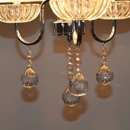 Lampadario moderno contemporaneo in cristallo elettroplaccato