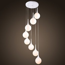 Lampada a sospensione moderna e contemporanea a forma di globo elettrolitico