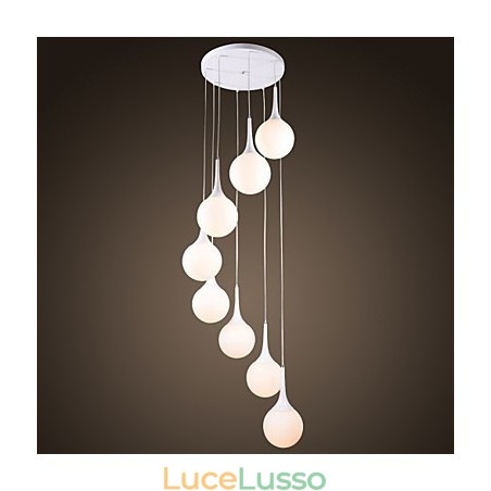 Lampada a sospensione moderna e contemporanea a forma di globo elettrolitico Lampada a sospensione moderna e contemporanea a forma di globo elettrolitico