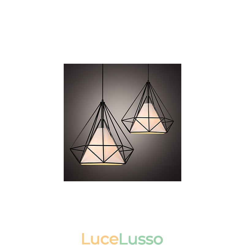 Loft Industrial Wind Restaurare modi antichi Lampade in ferro battuto Lanterne Lampadario a gabbia per uccelli
