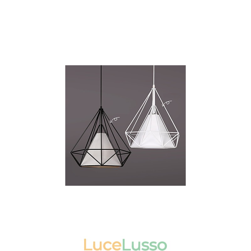 Loft Industrial Wind Restaurare modi antichi Lampade in ferro battuto Lanterne Lampadario a gabbia per uccelli