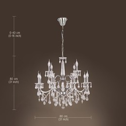 Lampadario in cristallo moderno 2 livelli soggiorno 12 luci