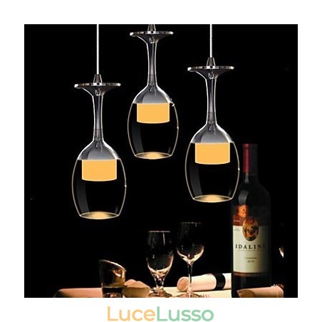 Lampadario a sospensione in vetro cromato, moderno, contemporaneo, tradizionale, classico, country, a 3 luci Lampadario a sospensione in vetro cromato, moderno, contemporaneo, tradizionale, classico, country, a 3 luci