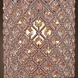 Lampada a sospensione a goccia di cristallo in stile cilindro