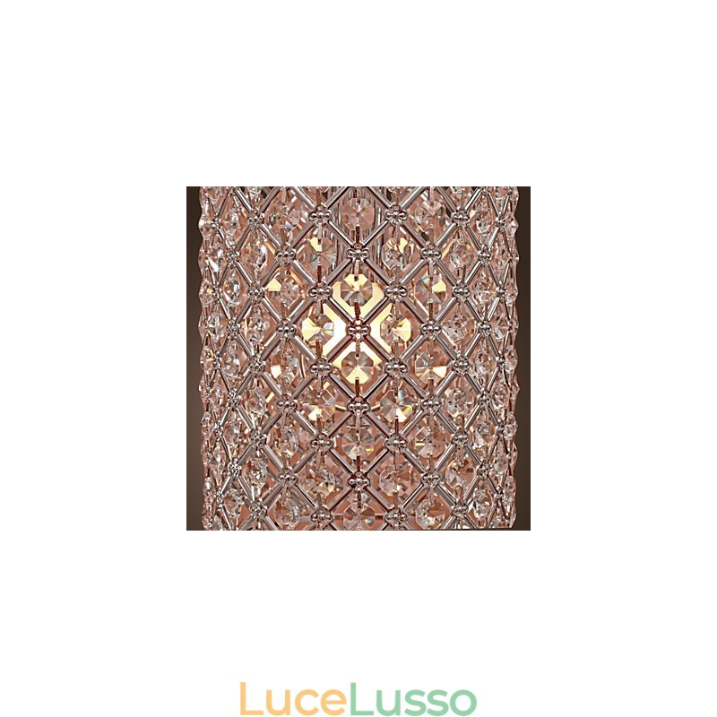 Lampada a sospensione a goccia di cristallo in stile cilindro