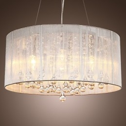 Lampadario a tamburo moderno 4 luci