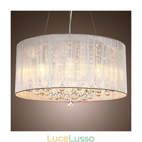 Lampadario a tamburo moderno 4 luci Lampadario a tamburo moderno 4 luci
