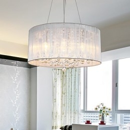 Lampadario a tamburo moderno 4 luci