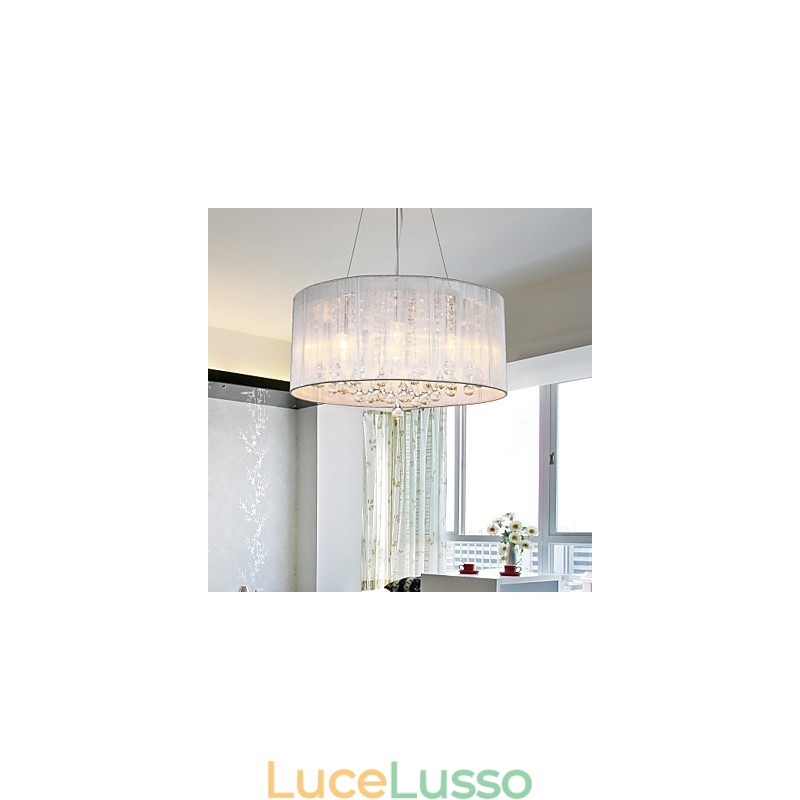 Lampadario a tamburo moderno 4 luci