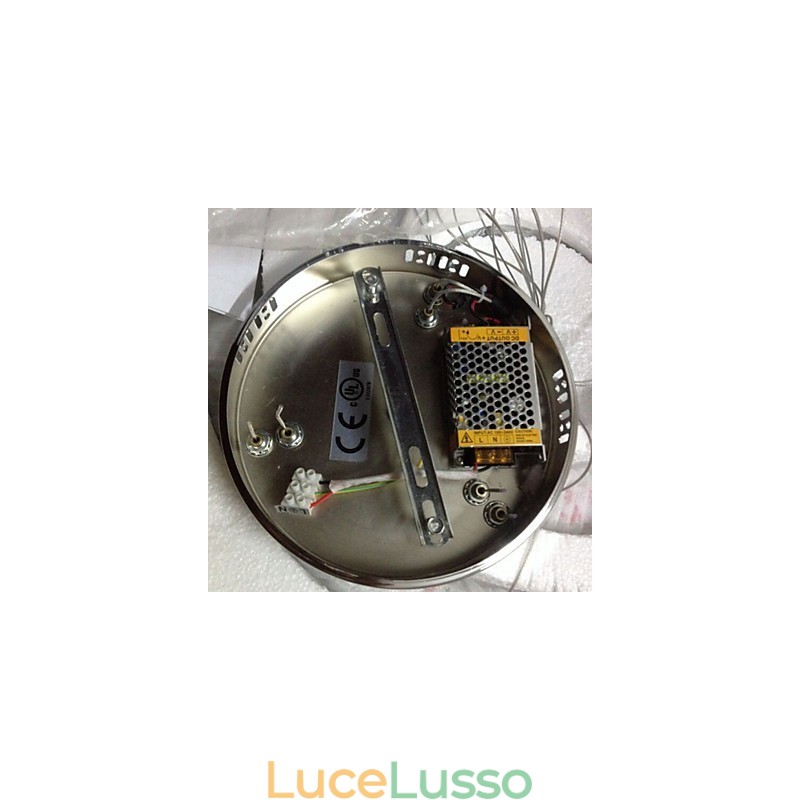 Lampada a sospensione in cristallo Illuminazione da soffitto Cristallo trasparente Rotondo 4 anelli 40CM 60CM 80CM Apparecchi di illuminazione