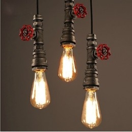 Lampada a sospensione retrò, ruolo della decorazione del loft, lampada a sospensione industriale rurale con tubo