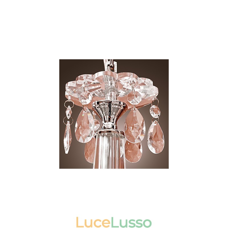 Lampadario in cristallo moderno 2 livelli soggiorno 12 luci