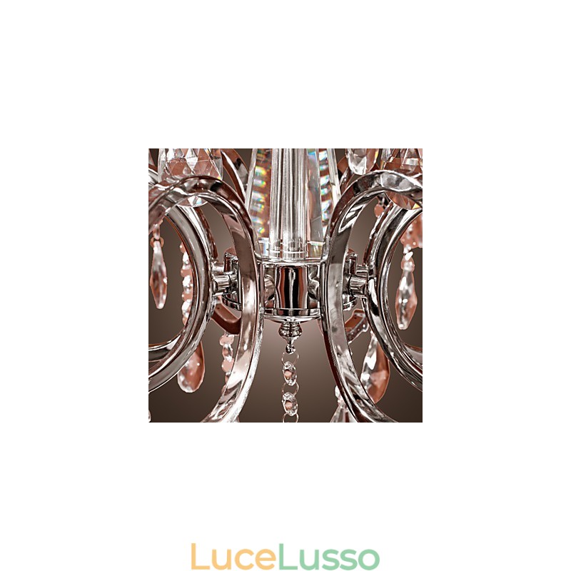 Lampadario in cristallo moderno 2 livelli soggiorno 12 luci