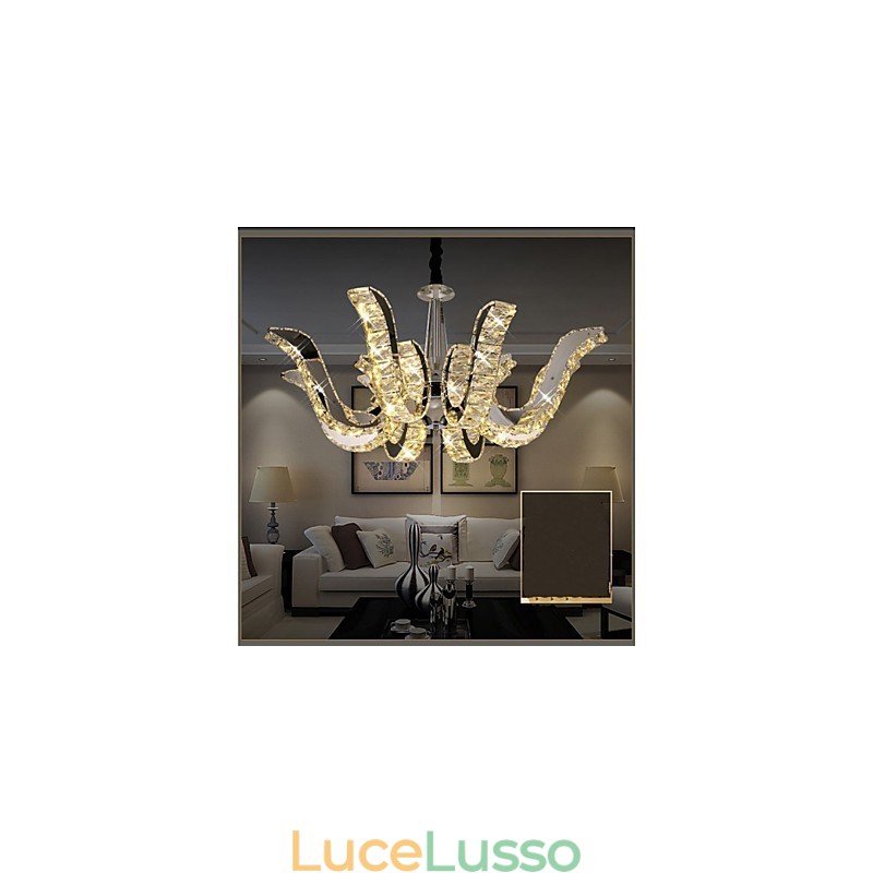 Lampada di cristallo Lampada a sospensione moderna di lusso in cristallo