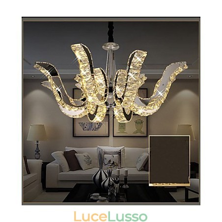 Lampada di cristallo Lampada a sospensione moderna di lusso in cristallo Lampada di cristallo Lampada a sospensione moderna di lusso in cristallo