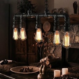 Lanterna tradizionale classica vintage stile retrò country mini dipinto lampada a sospensione in metallo da pranzo
