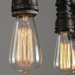 Lanterna tradizionale classica vintage stile retrò country mini dipinto lampada a sospensione in metallo da pranzo